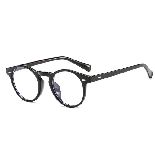 (Leopard, +1.25 strength) Round Blue Light Blocking Reading Glasses Retro Clear Lens Glasses 1