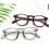 (Leopard, +1.25 strength) Round Blue Light Blocking Reading Glasses Retro Clear Lens Glasses 4