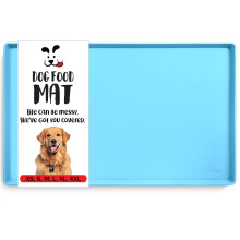DogBuddy Dog Food Mat - Waterproof Dog Bowl Mat for Food and Water Silicone Pet Feeding Mats for Floors Non-Slip Placemat with High Edges for D