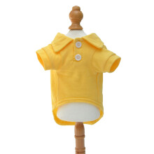 lovelonglong Basic Dog Polo Shirts Premium Cotton  Polo T-Shirts for Large Medium Small Dogs with a Two-Button Collar Blank Color Yellow XXXL