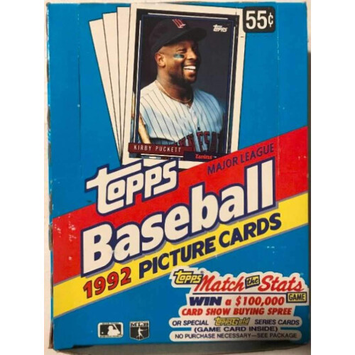1992 Topps Baseball Hobby Box (36 Packungen/Box)