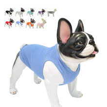 Lovelonglong 2019 Sommer-Haustierkleidung, Hundekleidung, leere T-Shirts, gerippte Tanktops, Top-Fadenwesten fr Bulldoggen, groe, mittelgroe und k
