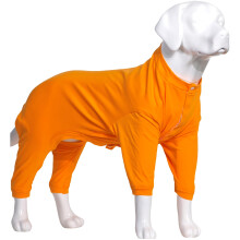 Lovelonglong Vier-Fu-Hunde-Leicht-Pyjama aus reiner Baumwolle, Hunde-Overalls, 4-Bein-Hunde-Einteiler, T-Shirt, stilvolles PJS-Welpenkostm fr gro