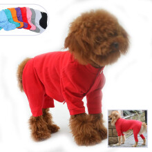 Lovelonglong Four Feet Dog Lightweight Pyjamas Hundeoveralls aus reiner Baumwolle, 4 Beine Dog Onesies T-Shirt, stilvolles PJS-Welpenkostm fr groe
