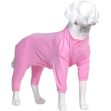 Lovelonglong Vier-Fu-Hunde-Leicht-Pyjama, reiner Baumwoll-Hundeoverall, 4-beiniges Hunde-Einteiler, T-Shirt, stilvolles PJS-Welpenkostm fr groe,