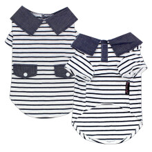 Parisian Pet Preppy Boy Polo-Hundeshirt  Welpen-Outfits  Hundekleidung aus 100 % Baumwolle  niedliche, maschinenwaschbare Welpenbekleidung  Hunde