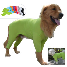 Lovelonglong Hunde-Schlafanzug fr vier Fe, leicht, aus reiner Baumwolle, Hunde-Overalls, 4-Bein-Hunde-Onesies, T-Shirt, stilvolles PJS-Welpenk