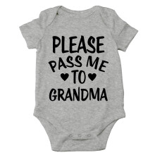 CBTwear Venligst send mig til bedstemor Babybodysuit Sjovt sp?db?rnsoutfit S?dt nyf?dt t?j Unisex Romper (12 m?neder Heather Grey)