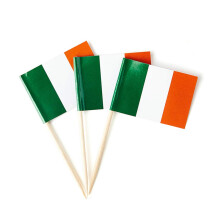 mflagperft Irland Flag Irsk lille tandstikker Mini Stick Flag dekorationer (100 stk)