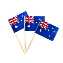 Australien Flag Australsk lille tandstikker Mini Cupcake Flag dekorationer (100 stk)