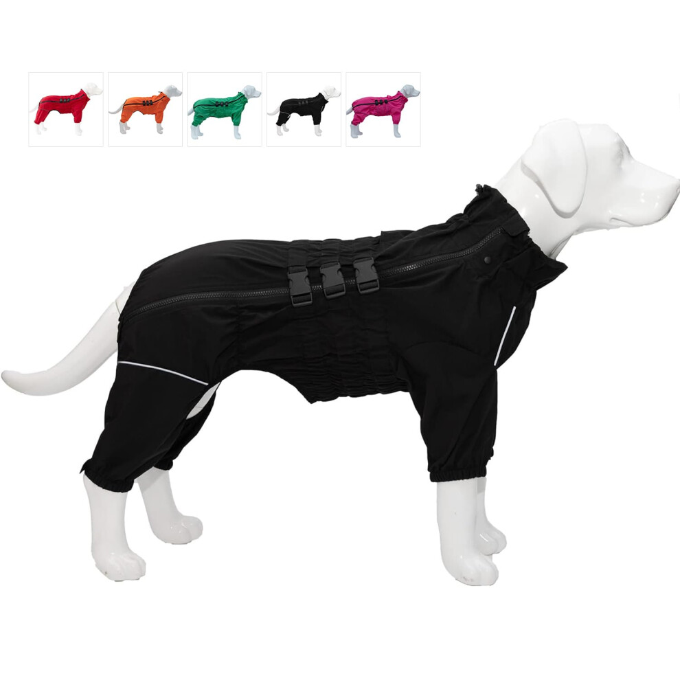 Wasserdichte Hundejacke, Leichte Wasserdichte Jacke, Reflektierender Sicherheits-Hunderegenmantel, Winddicht, Schneefest, Hundeweste F R Kleine,-image