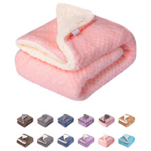 DW Plys-fleece-modtagetppe til hund, kat, kledyr - varm og bld sofa, rejser og udendrs camping (24"" x 32"""") Baby Pink