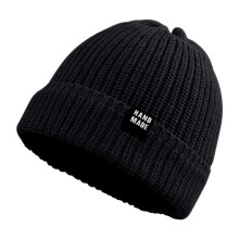 Enkel stickad babymssa Hip-Hop Pojkar Vintermssa Smbarn Barn Bonnet fr flickor 0-5Y (svart M)