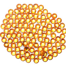 3000 kappaletta Hot Fix Glass Flatback strassit HotFix Round Crystal Gems (Topaz SS10)