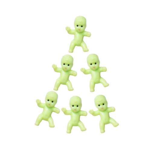 HONITANO 50 Mini Poupées Bébé En Plastique – Jeux De Douche, Décoration Fête, Gâteaux, Colliers DIY, 2,5 Cm