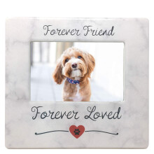 Frame commemorativo per animali domestici Banberry Designs - Forever Forever Amate Paw Stampa e Famio Design del cuore - Mangelo Back - Perdita di un