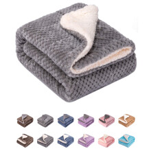 DW-Flint gr plys-fleece-modtagetppe til hunde-kat-sofa, rejser og udendrs camping (32"" x 40"""")