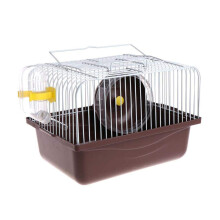 Gaiola para hamster de estimao, com roda de corrida, garrafa de gua, bacia de alimentos, porttil, casa, ratos, habitat para sair, viajar (caf