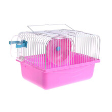 Gaiola de hamster para animais de estimao, com roda de corrida, garrafa de gua, bacia de alimentos, porttil, casa, ratos, habitat para sair,