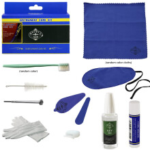 Kit de limpeza para clarinete, kit de manuteno, chave, leo, cortia, graxa, cotonete, pano de limpeza, descanso de polegar, escova de bocal e