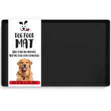 DogBuddy Dog Food Mat - Waterproof Dog Bowl Mat for Food and Water Silicone Pet Feeding Mats for Floors Non-Slip Placemat with High Edges for D