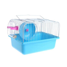 Gaiola de hamster para animais de estimao, com roda de corrida, garrafa de gua, bacia de alimentos, porttil, casa, ratos, habitat para sair,