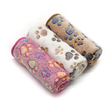 SORKUT 1 pakke 3 hundetpper til hvalpe Superbldt varm sovemtte Fluffy premium fleece kledyrstppe Flanellkast til hundehvalpekat - poteprint