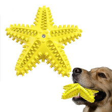 IDOLPET Squeaky Dog Lelut - Meritähti luonnollinen hampaiden puhdistuslelu pienille ja keskikokoisille koirille - keltainen