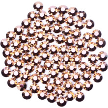 1500 kpl Hot Fix Glass Tasakantainen strassikivi HotFix Pyöreä Crystal Jalokivet (Rose Gold SS16)