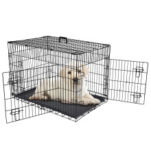 Epetlover 36-inch dubbele deur honden kratten vouwen metalen huisdier kenneldraad kooi met dienblad voor kleine middelgrote honden binnenshuis bu