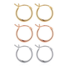 Brincos de ouro M MOOHAM para mulheres  Pequenos brincos de argola banhados a ouro 14k em prata esterlina 925 hipoalergnicos, mini delicados e