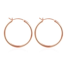 MOOHAM Orecchini a cerchio in oro rosa 30mm 925 Sterling Silver Post Orecchini ipoallergenici grandi per donne