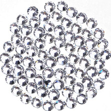 400 kpl Hot Fix Glass -tasakantaisia ??strassikiviä HotFix Pyöreät kristallihelmet (Crystal Clear SS30)