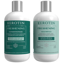 Kerotin Haarwuchs-Shampoo und Conditioner-Set, Produkte zur Kopfhautpflege, Haarausfall und dnner werdendes Haar mit Rosmarinl, Biotin und Keratin,