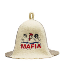 SHSH Trade Group Woll-Saunahut, Stickerei, Mafia-Banya-Hut fr Herren  finnischer Saunahut, Filz-Herren-Saunahut, Woll-Saunamtze fr Herren, Filz-S