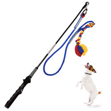 CHEERING PET Flirtstange, langlebiges, interaktives Hundespielzeug mit bunt geflochtenem Seil, Trainingsspa fr kleine und groe Hunde
