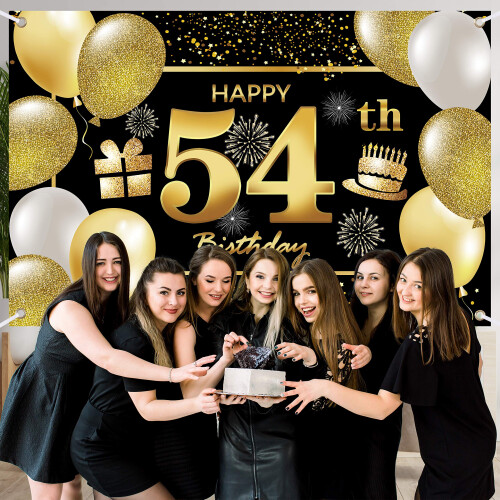 54 ?rs f?dselsdagsbanner - Dekorationer til m?nds fest 2