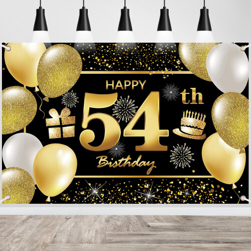 54 ?rs f?dselsdagsbanner - Dekorationer til m?nds fest