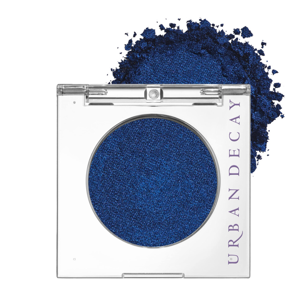 URBAN DECAY 24/7 Longwear Eyeshadow Single (Charged - Deep Blue Shimmer) High-Pigment Eye Shadow Compact Smooth & Blendable Colors Crease-free Veg