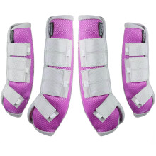 Harrison Howard Horse Fly Boots Guards Fly Stivali di protezione Set di 4 Purple Large Full Size