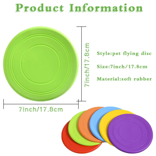 Bvrbaory 6 Pack Dog Flying Discs - Interactive  Soft Floating Saucer for Small  Medium Dogs - Safe on Teeth 1