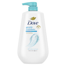 Dove Plyn do mycia ciala z pompka Delikatny peeling z mineralami morskimi na 24 godziny Balsam do miekkiej skry Nawilzajacy srodek do mycia skr