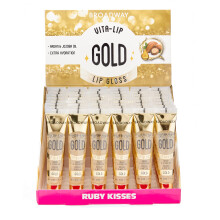 Ruby Kisses Broadway Vita-Lip Clear Lipgloss (Gold, 48er-Pack) Ultra-feuchtigkeitsspendende und beruhigende Formel mit Vitaminlen Hochglnzender, ni