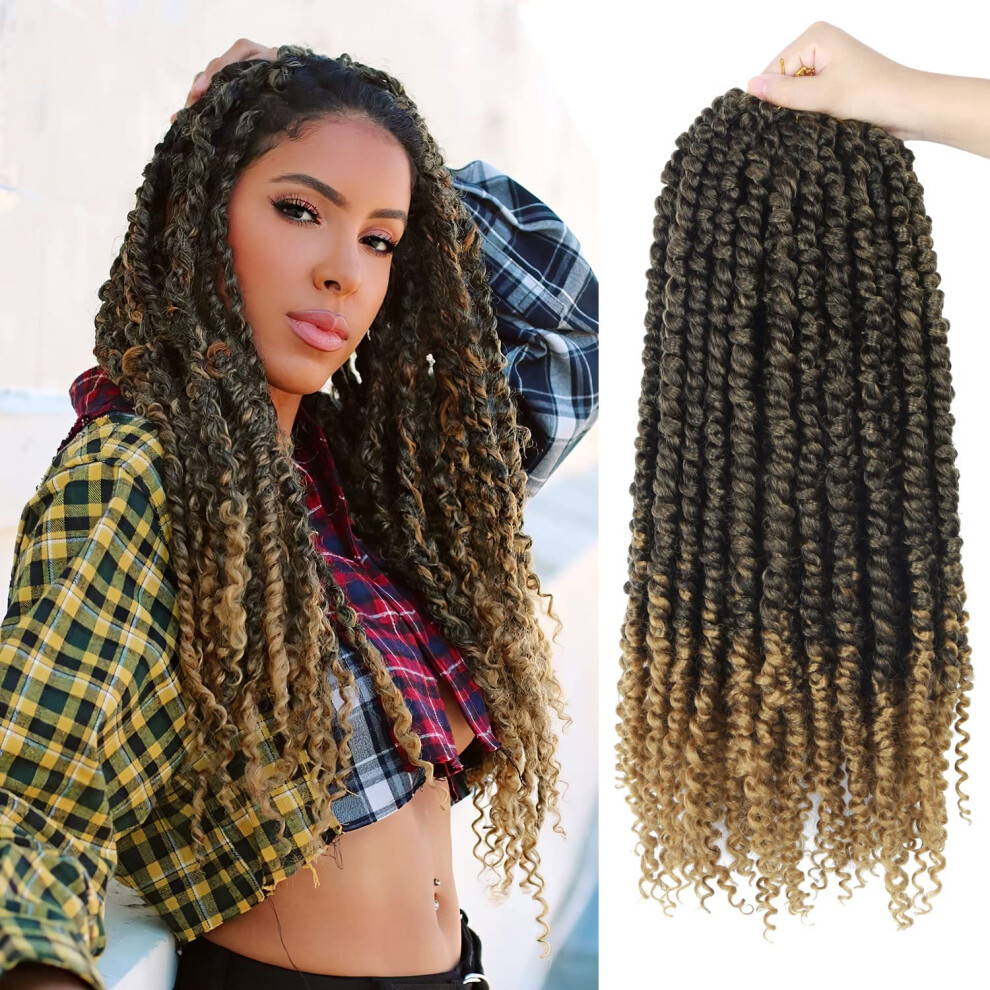 Bileaf Unisex 8 Packs Passion Twist Crochet Hair 18 Inch Crochet Passion Twist Hair Pretwisted Pre Looped Passion Twist Crochet Braids Passion Twists Bohemi