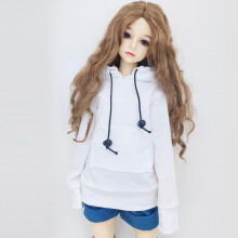 30CM / 45CM / 60CM Puppenkleidung 1/3 1/4 1/6 BJD Puppenzubehr BJD SD DIY Mode Hoodie Spielzeug Puppenkleidung (1/4 wei)