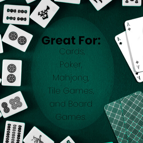 Feltectors Capa de jogo de mesa de feltro para mesas quadradas de 34 a 36 polegadas para Poker Mahjong Bridge e jogos de tabuleiro - Verde 2