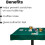Feltectors Capa de jogo de mesa de feltro para mesas quadradas de 34 a 36 polegadas para Poker Mahjong Bridge e jogos de tabuleiro - Verde 2