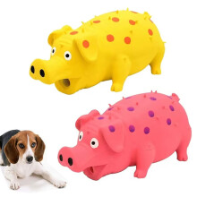 ZHENJIER Squeaky Pig Dog Toys 2 Pack Grunting Pig Dog Toy That Oinks Grunts for Small Medium Large Dogs Grunting Pig Sound Play Dog Toy