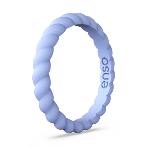 Enso Rings Braided Stackable Silicone Ring - Ocean Breeze - 4