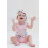 Disney Disney Classics Patch Macaco infantil para meninas e tiara rosa 5T 2